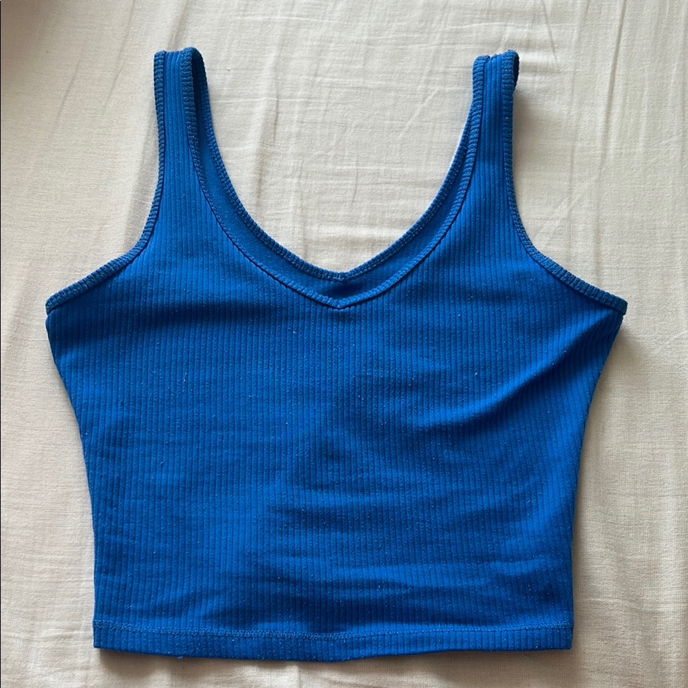 Hollister Vibrant Blue Ribbed Tank Top